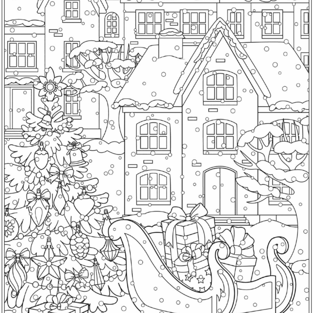 Colouring Pages Village