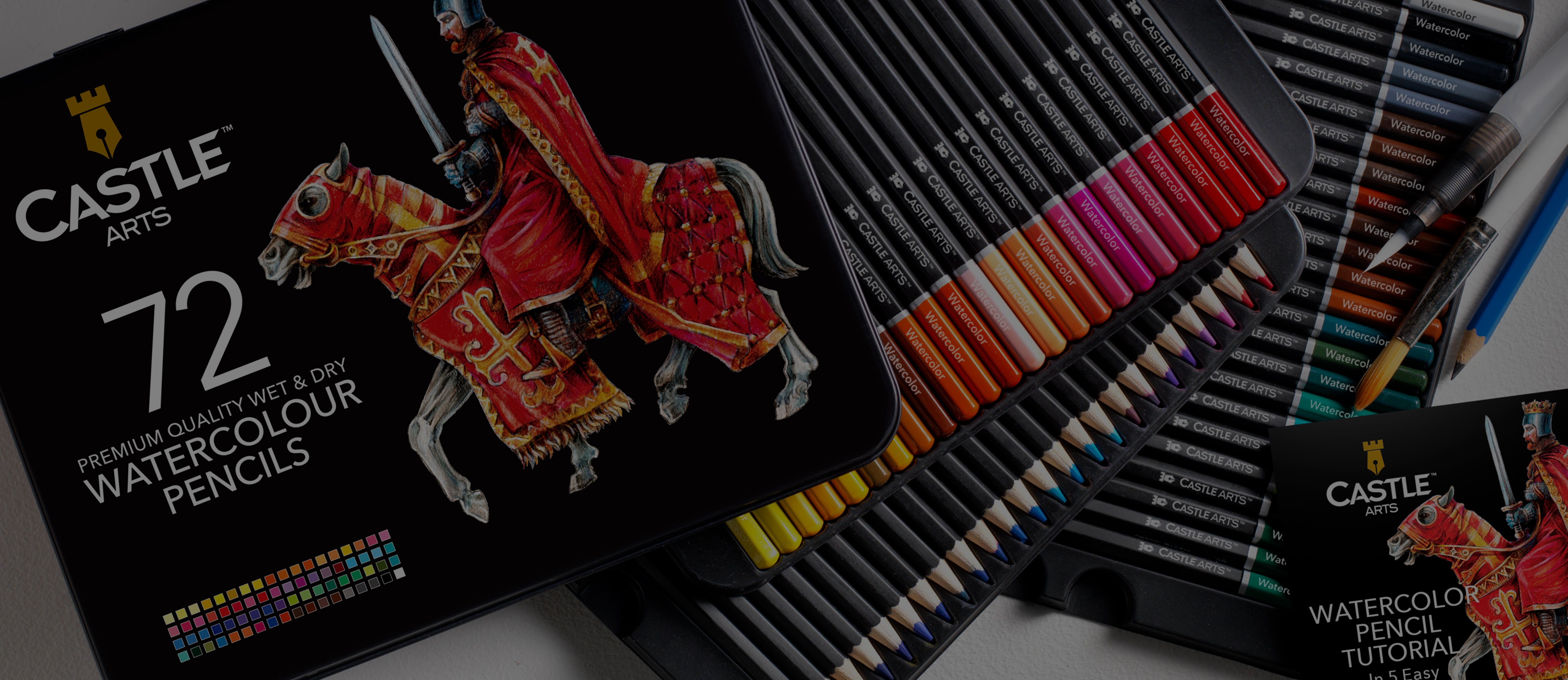 Castle Art Supplies Set de 60 Pièces avec Crayons Aquarellables sans Bois  48 Crayons Pigmentés avec Pièces Bonus Mines Solides182 - Cdiscount Beaux- Arts et Loisirs créatifs