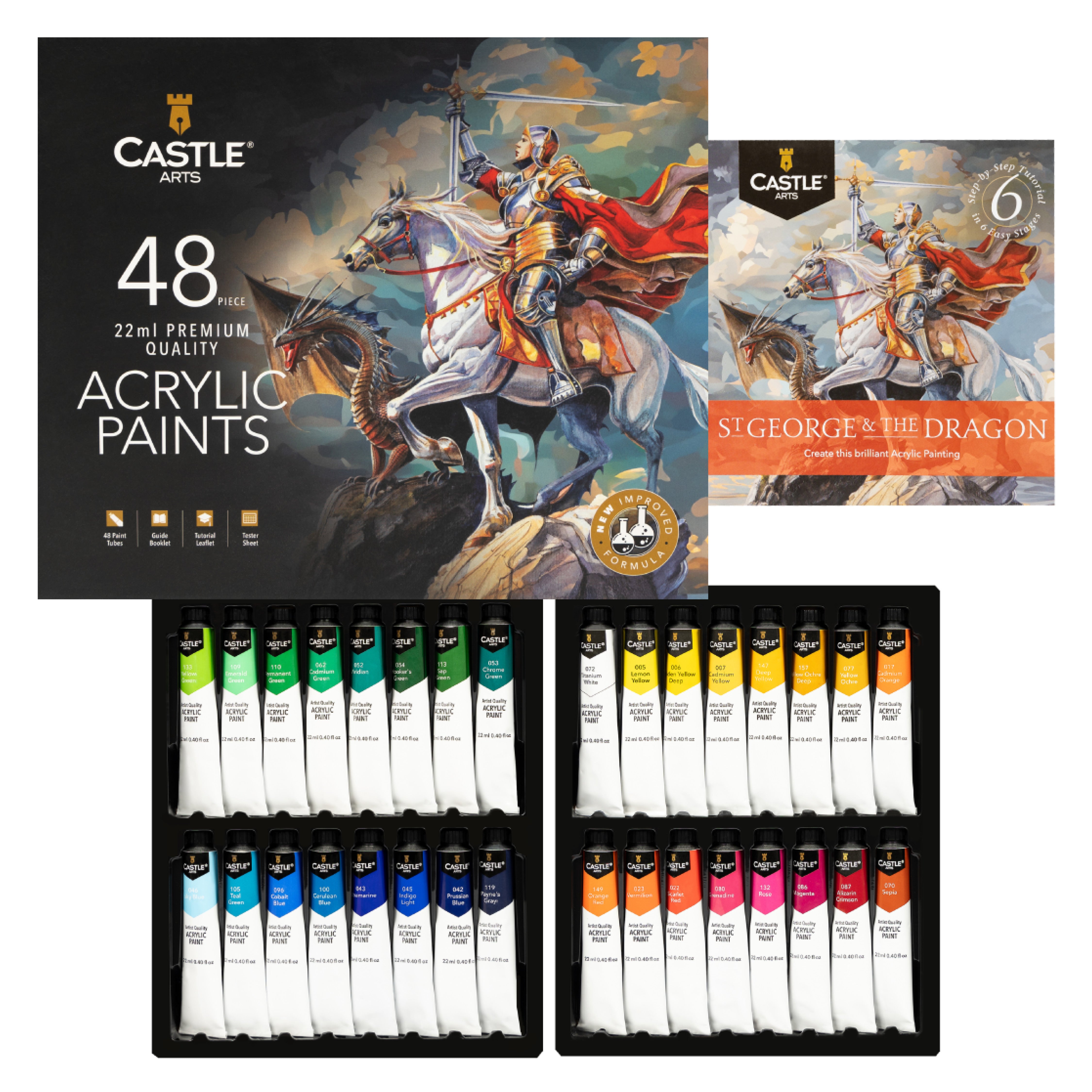 48 -częściowy zestaw farby akrylowej