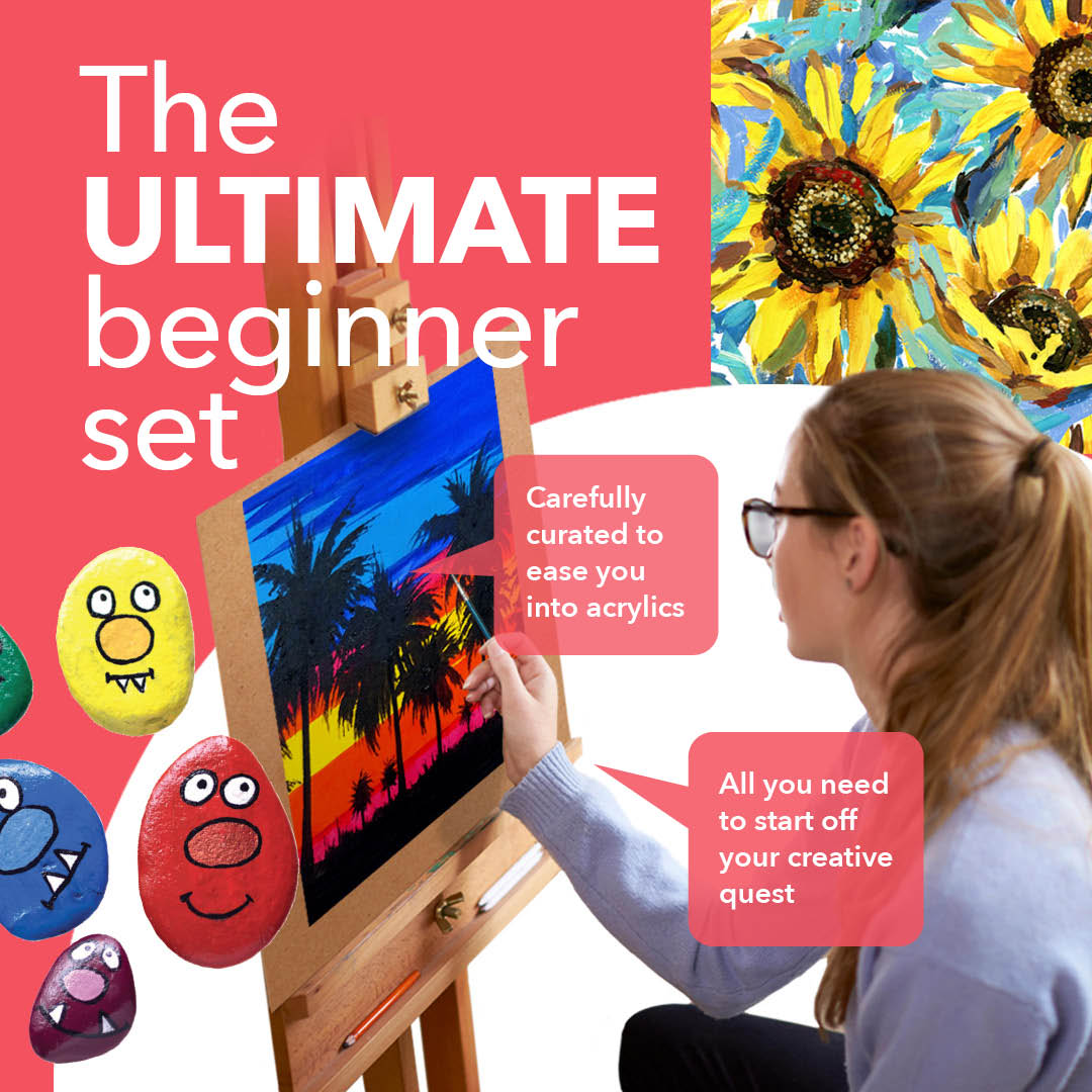 24 -częściowy zestaw farby akrylowej