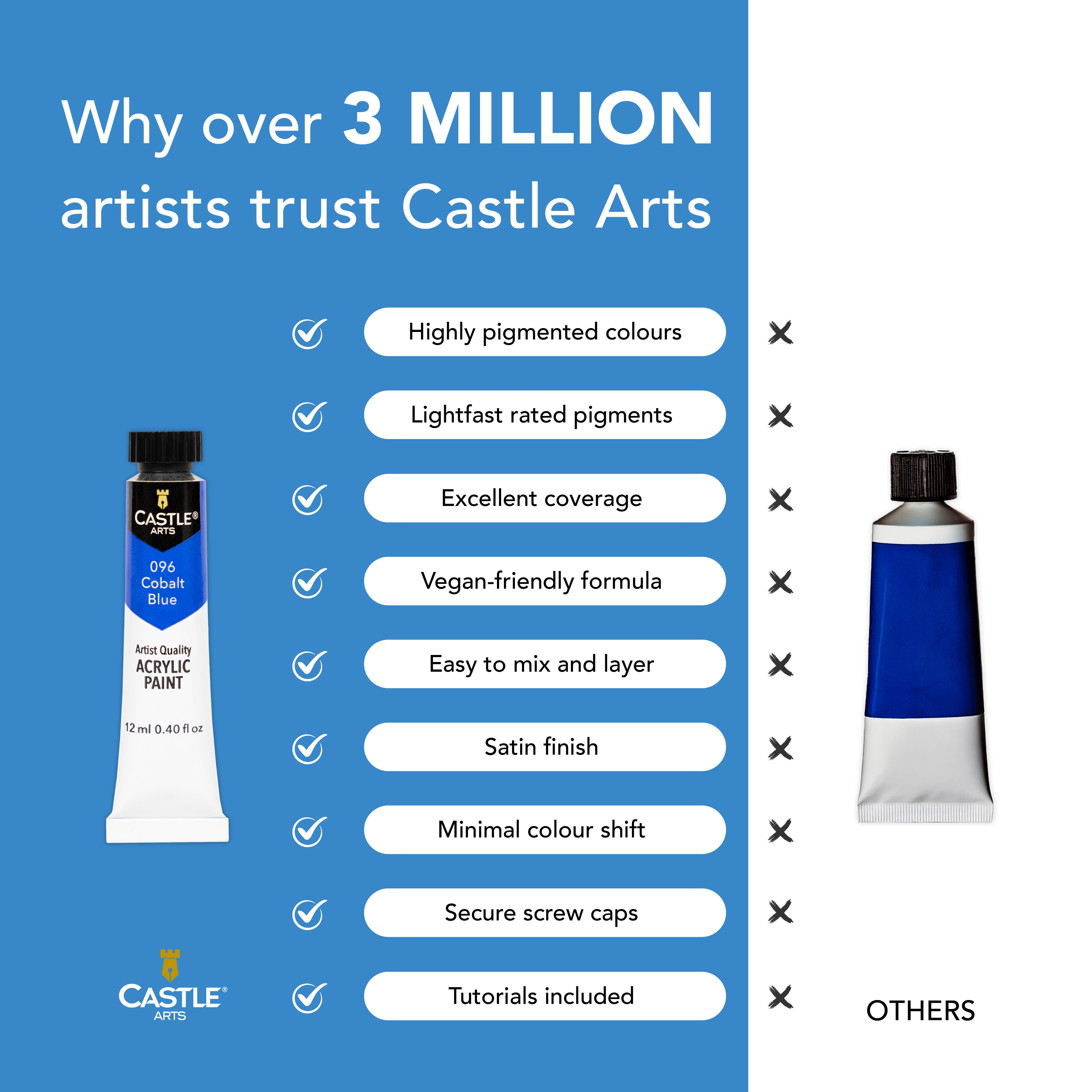 24 -częściowy zestaw farby akrylowej