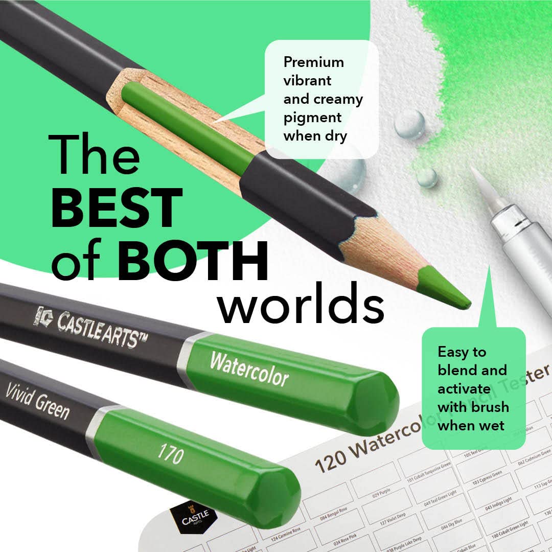 Zestaw 120 ołówków akwarelowych w zamykanym etui