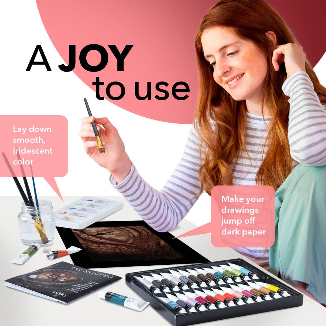 24 -częściowy metalowy zestaw farb akrylowych