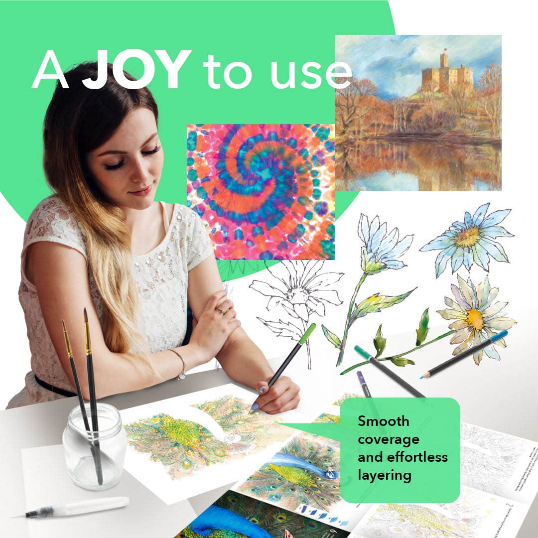 120 -częściowy ołówek akwarelowy ustawiony na wyświetlacz cyny