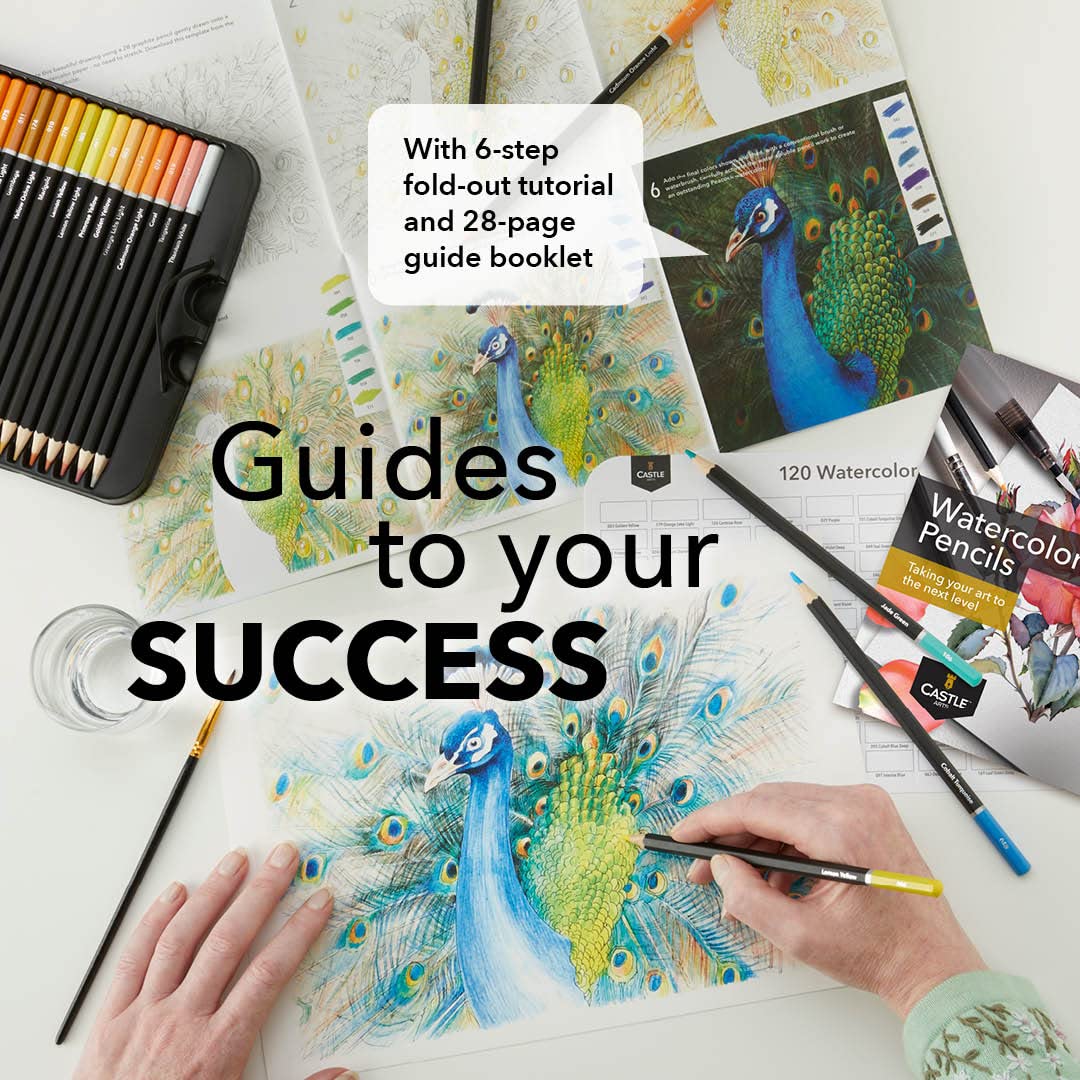 120 -częściowy ołówek akwarelowy ustawiony na wyświetlacz cyny