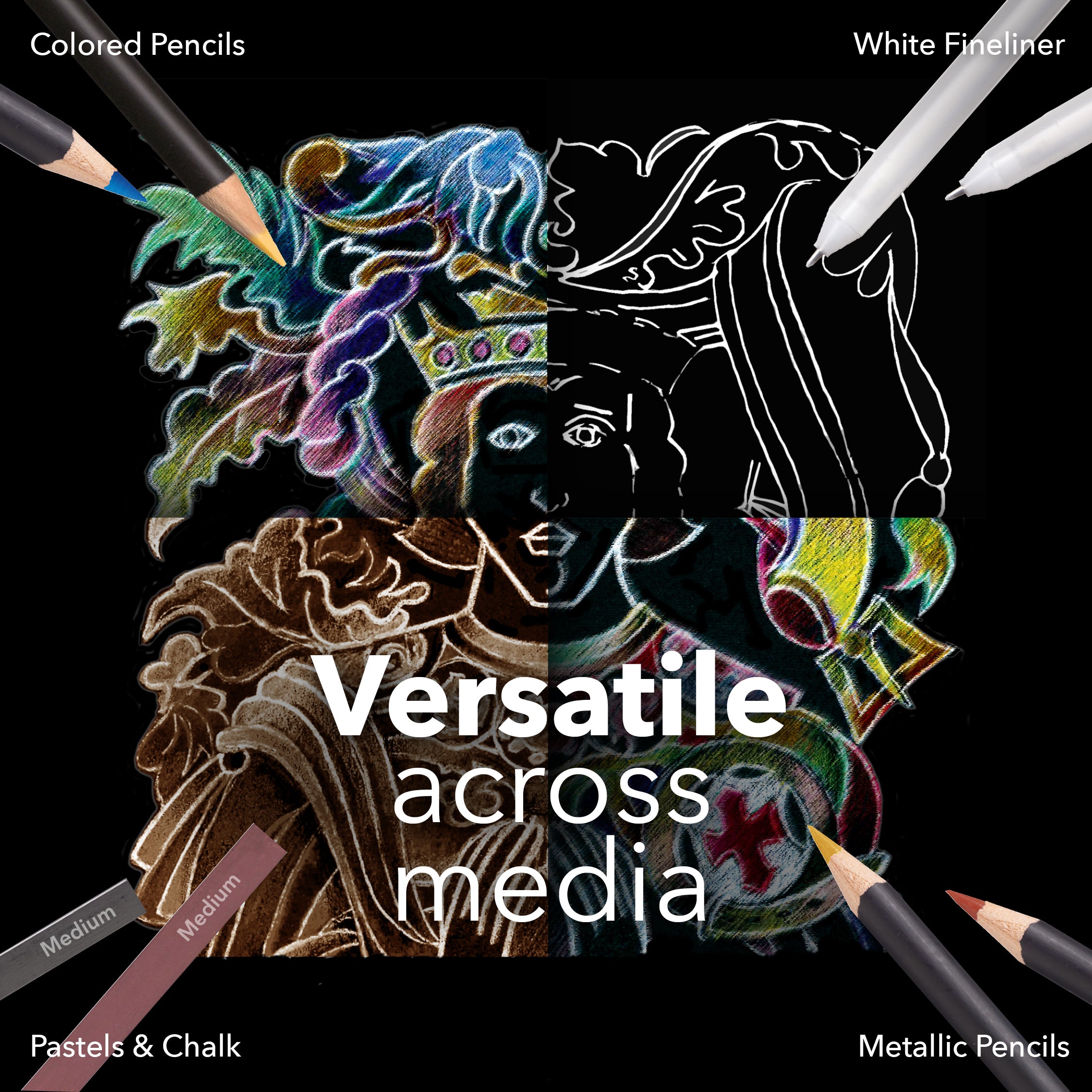 100 arkuszy ciężkich szkicowników z czarnego papieru 9" x 12"