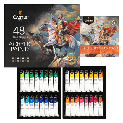 Juego de pintura acrílico de 48 piezas