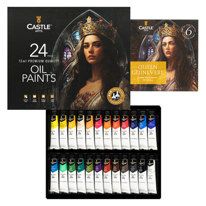 Juego de pintura al óleo de 24 piezas