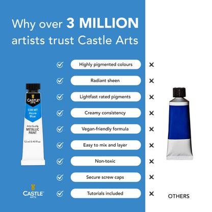 24 -częściowy metalowy zestaw farb akrylowych