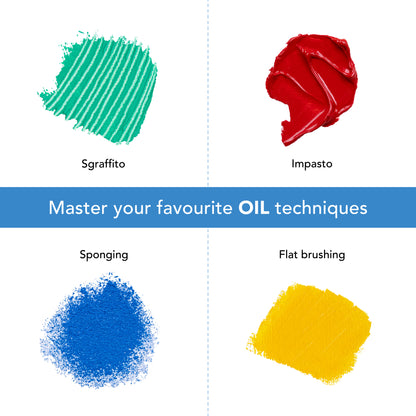 Juego de pintura al óleo de 24 piezas