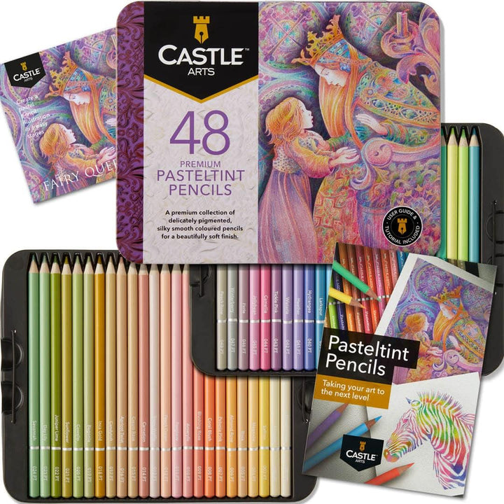 96 Pièces Crayons De Couleur Métallisés & Pastel Étain Ensemble