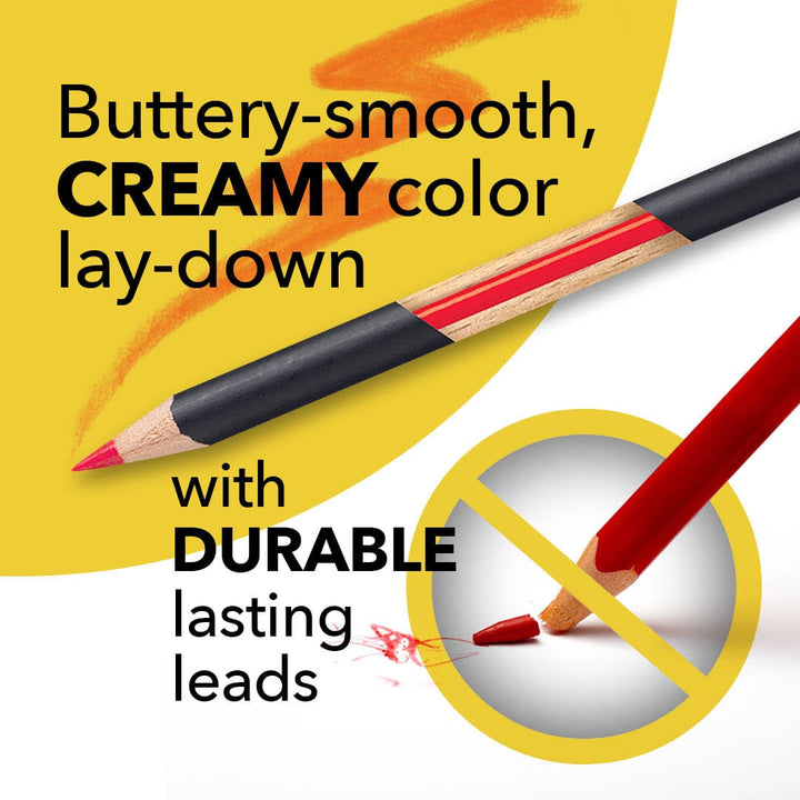 122 Pièces Crayons De Couleur Et Pastels Avec Fermeture Éclair