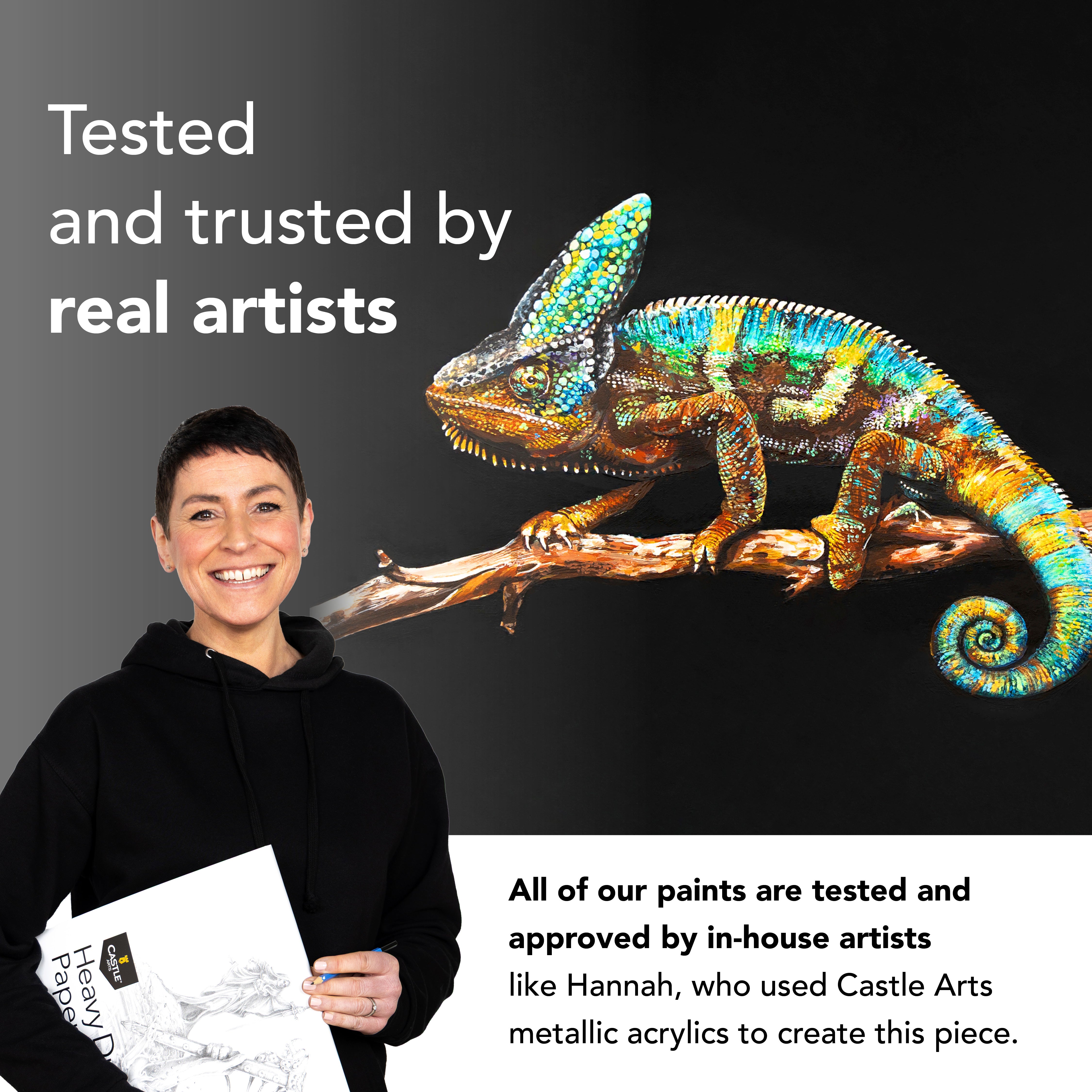 24 -częściowy metalowy zestaw farb akrylowych