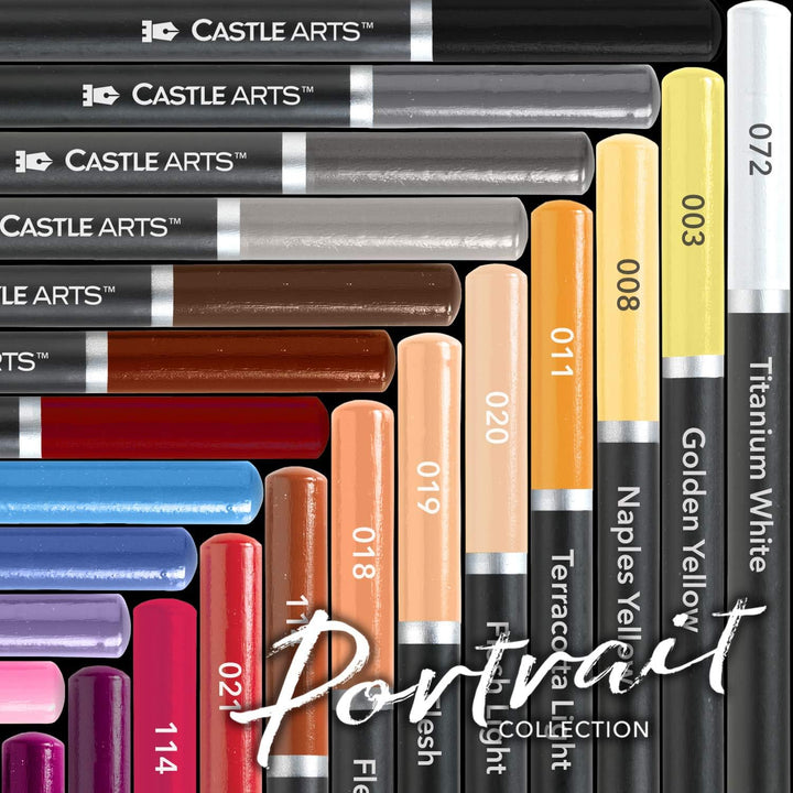 48 Pièces Crayons de Couleur Portrait & Paysage Marin Palette Ensemble