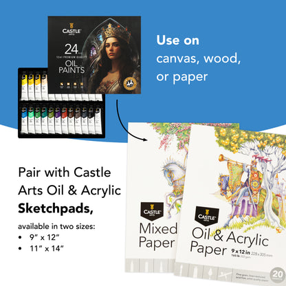 Juego de pintura al óleo de 24 piezas