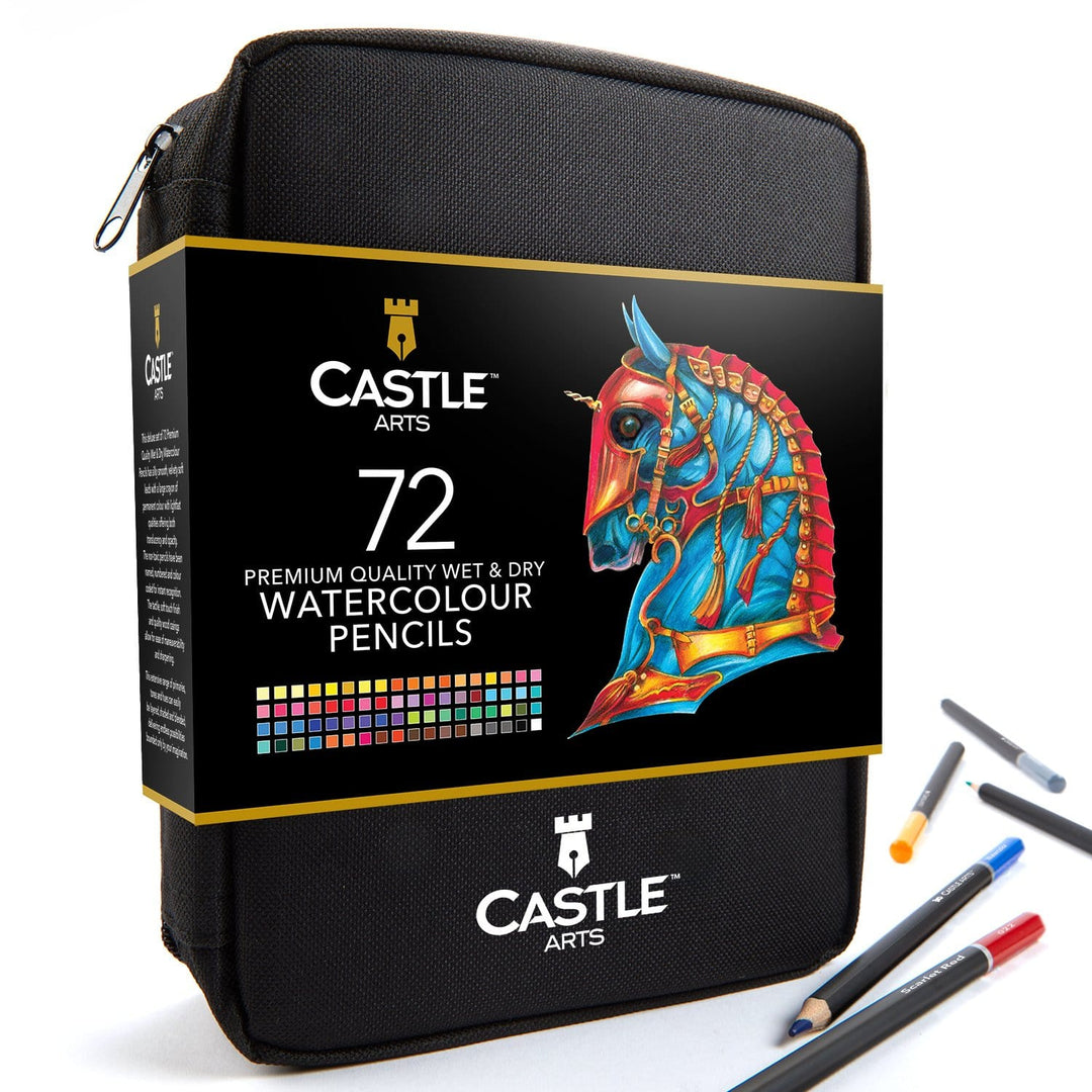 72 Pièces Crayons Aquarelle Dans Un Ètui À Fermeture Èclair