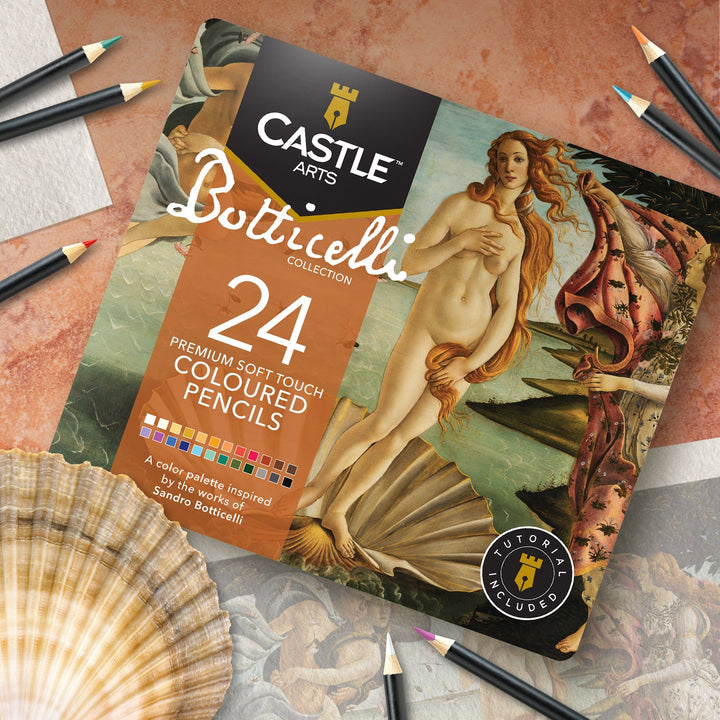 24 Piece Botticelli Coloured Pencil Set in Display Tin